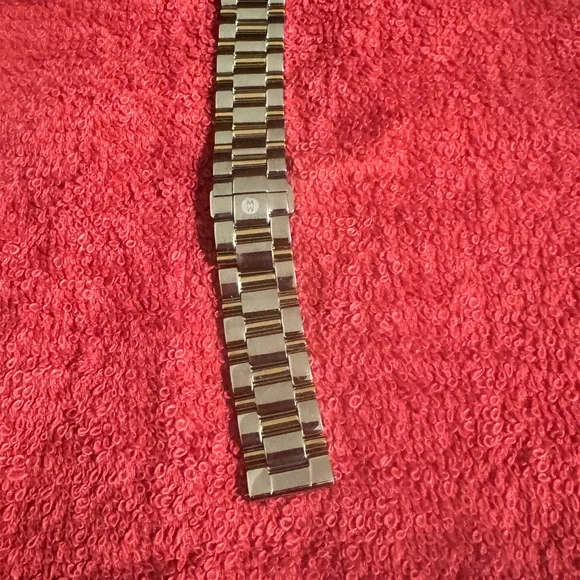 Preowned MICHELE Stainless Steel Two Tone Watch Bracelet.